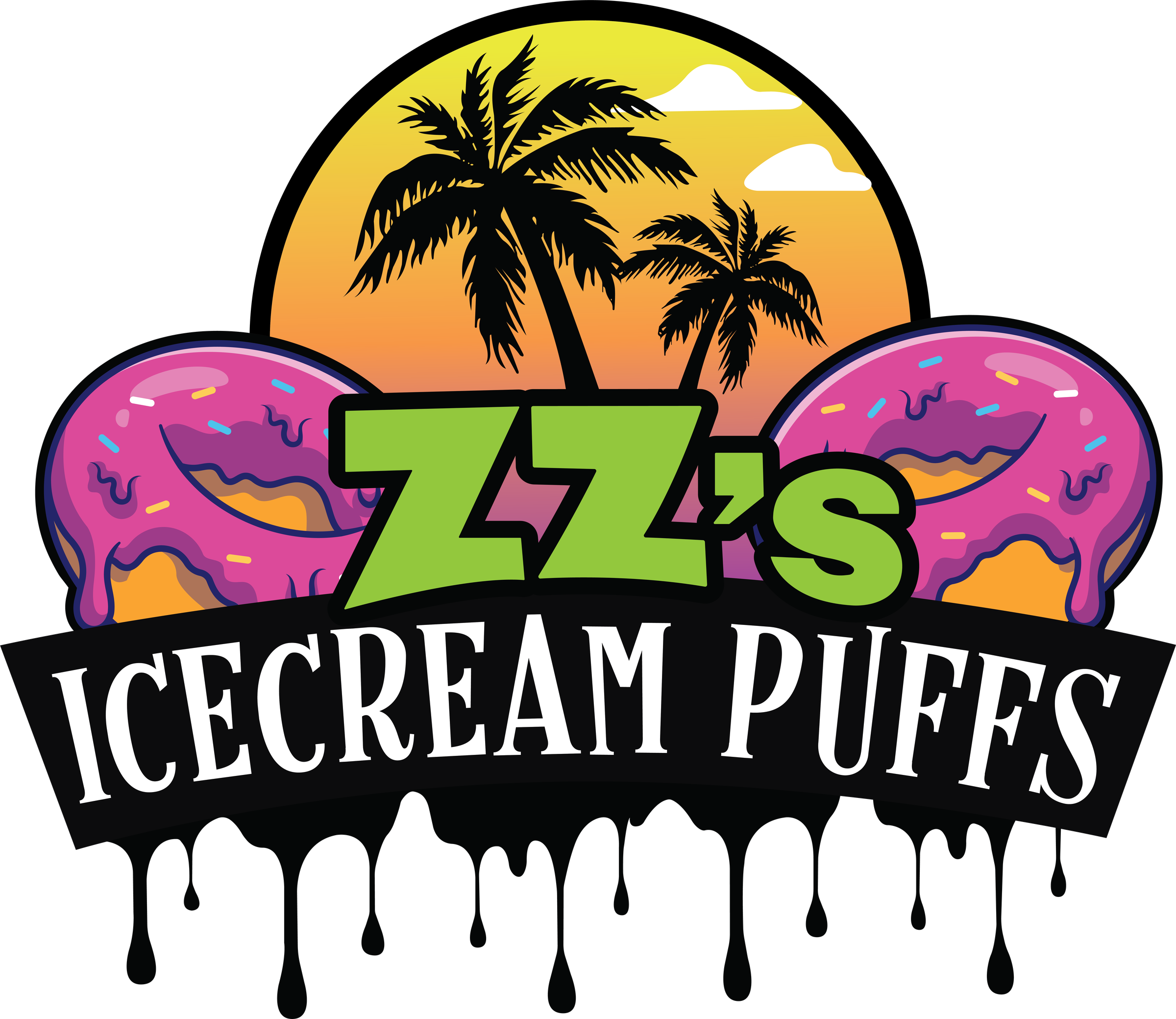 Logo for sponsor ZZ's Ice Cream Puffs